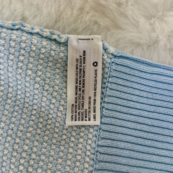 Cat & Jack Girls Light Blue Knit Sweater Vest - Picture 6 of 6